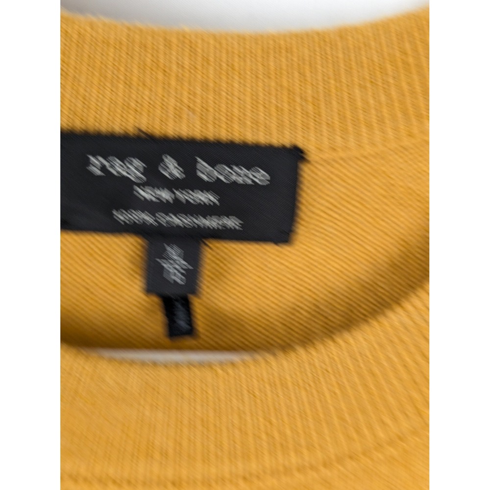 Rag & Bone Mens 100% Cashmere Crewneck Sweater Size XL Gold Quiet Luxury Casual - Picture 6 of 9